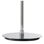 M8472/1 Manhattan Table Lamp 2 Light Polished Chrome/Frosted Glass Black Patterned Shade