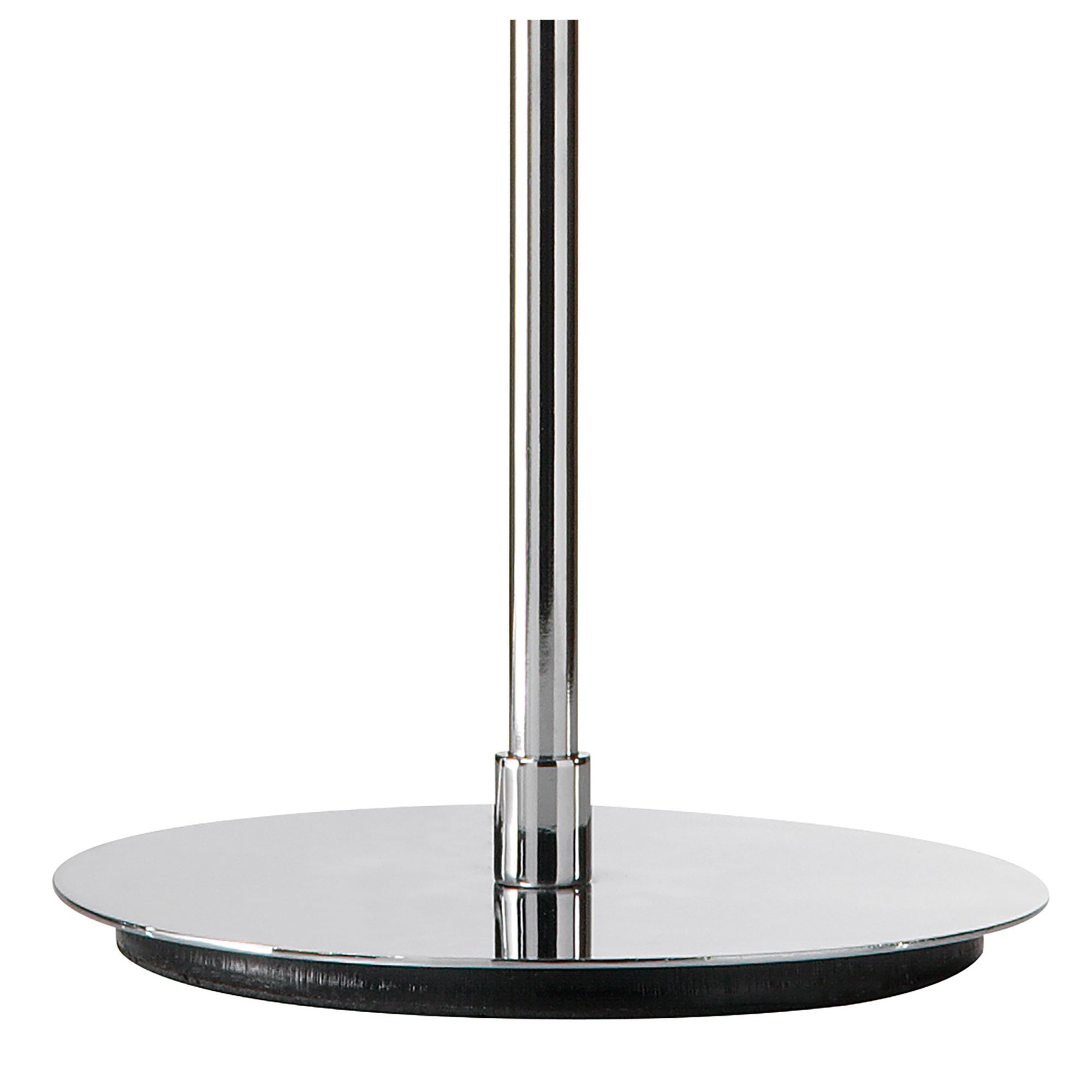 M8472/1 Manhattan Table Lamp 2 Light Polished Chrome/Frosted Glass Black Patterned Shade