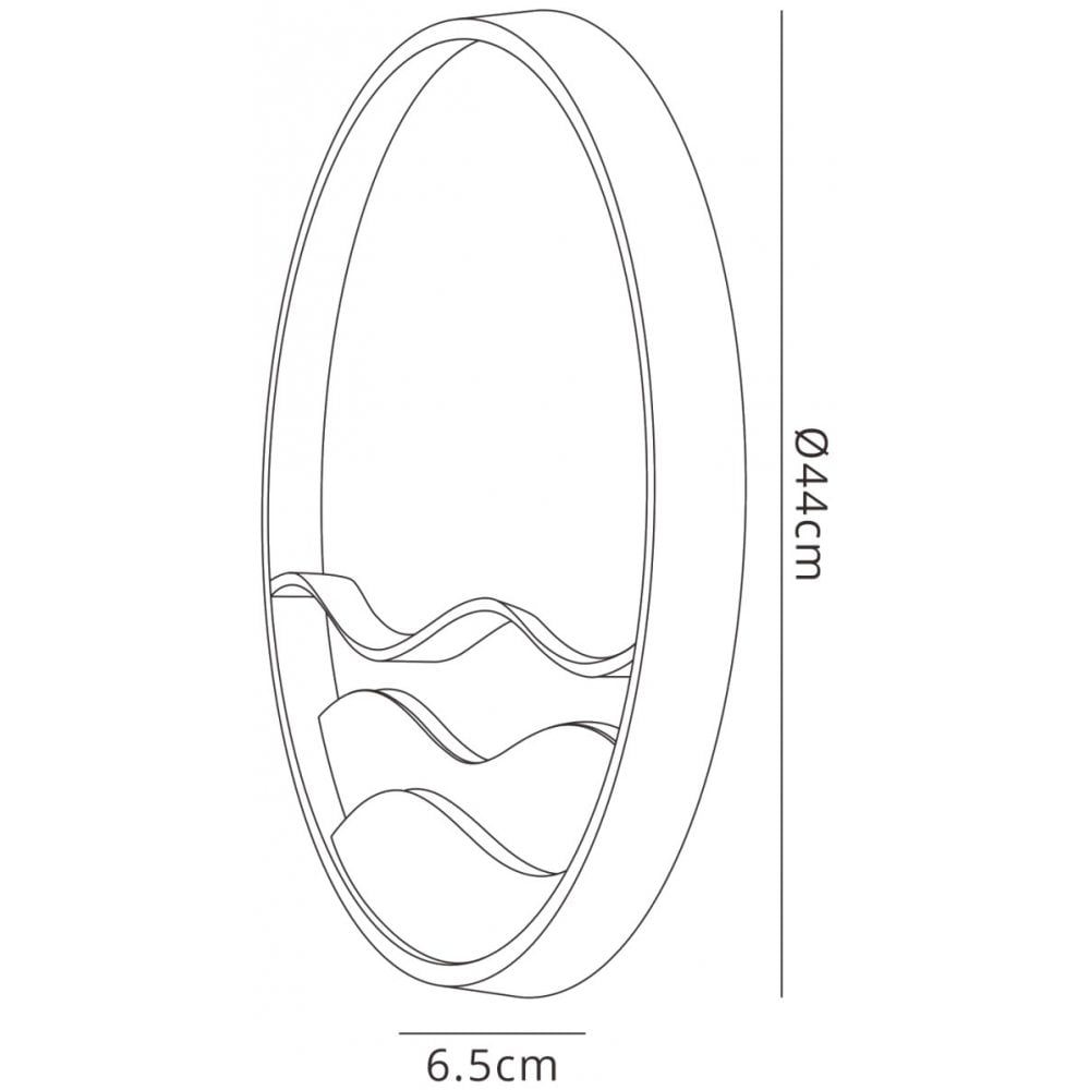M6454 Mar Ceiling 44cm Round 24W LED 3000-6000K Tuneable Remote Control White