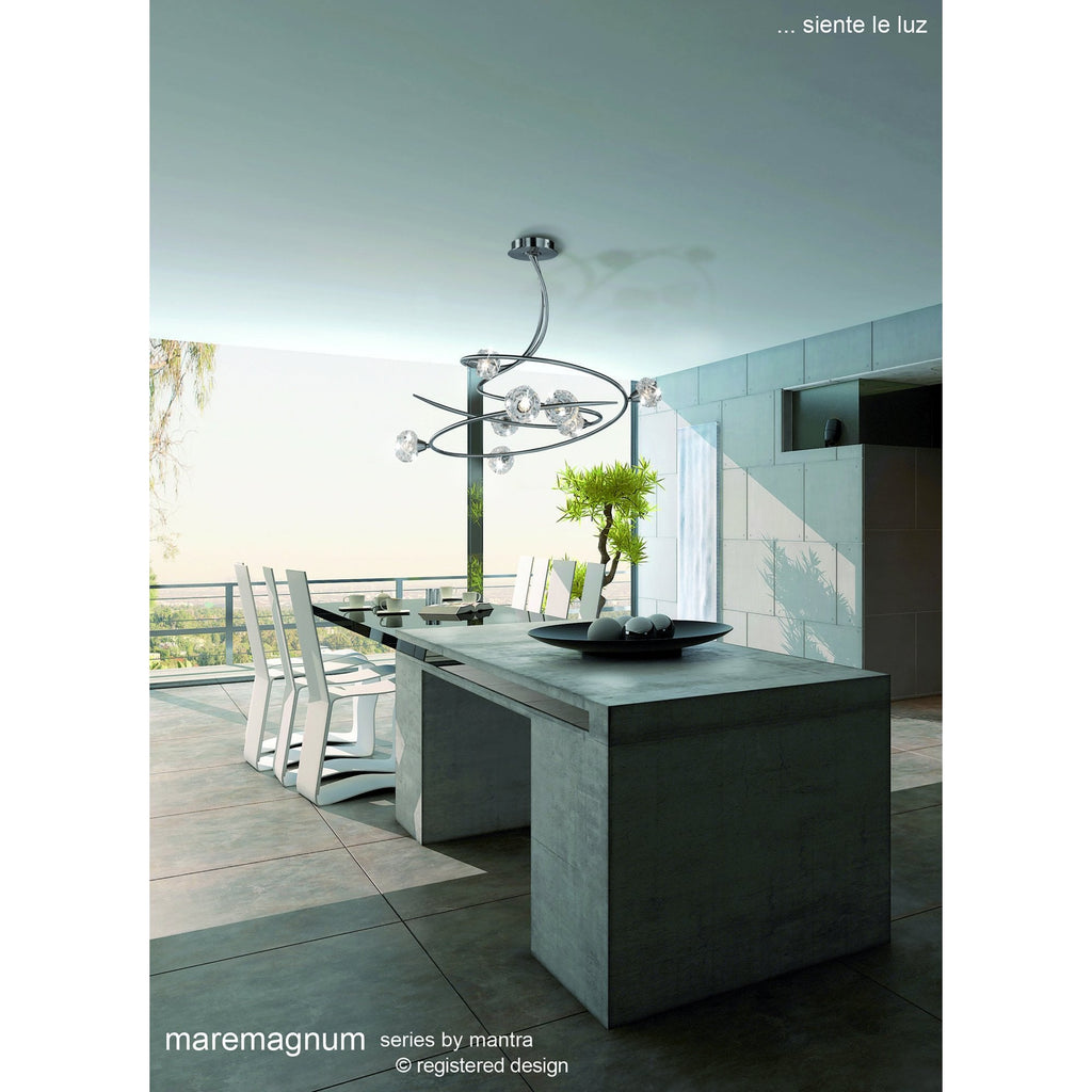 M6454 Mar Ceiling 44cm Round 24W LED 3000-6000K Tuneable Remote Control White