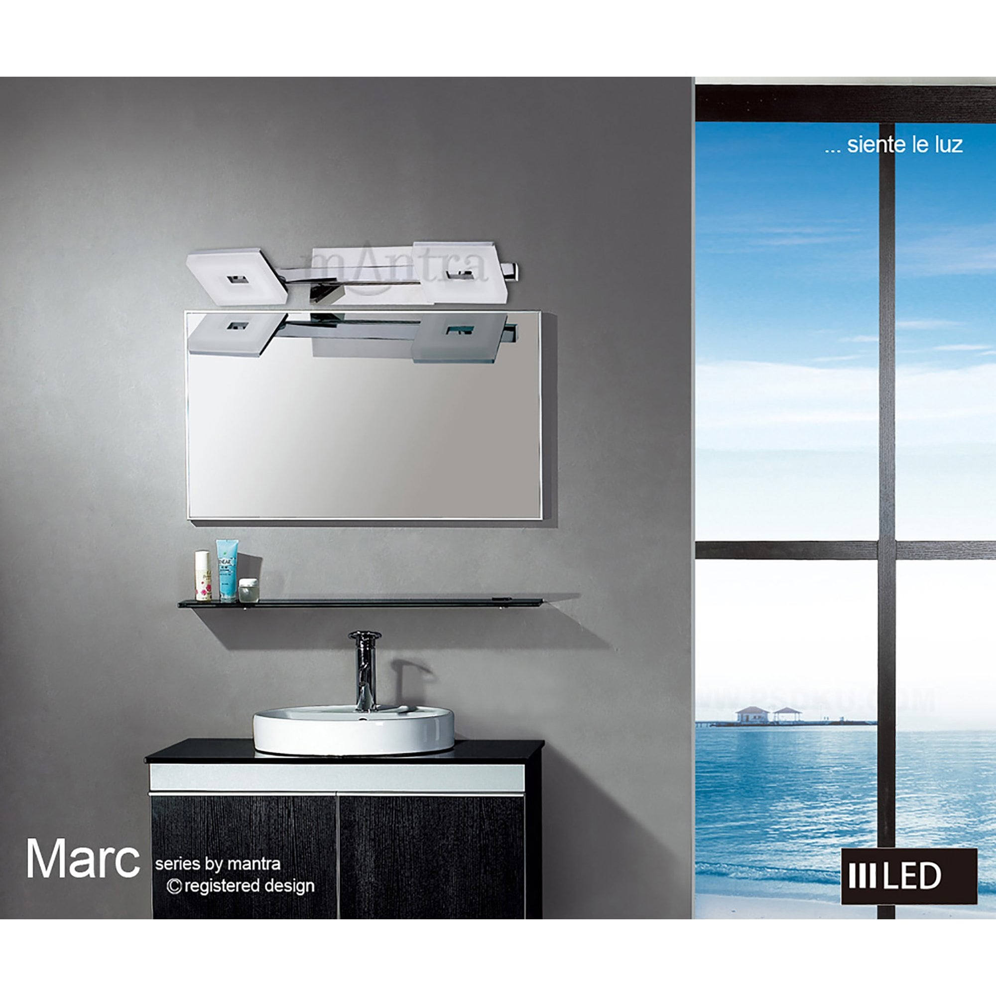 M8300/1 Marc Wall Lamp 1 Light 5W LED Polished Chrome/Frosted Acrylic