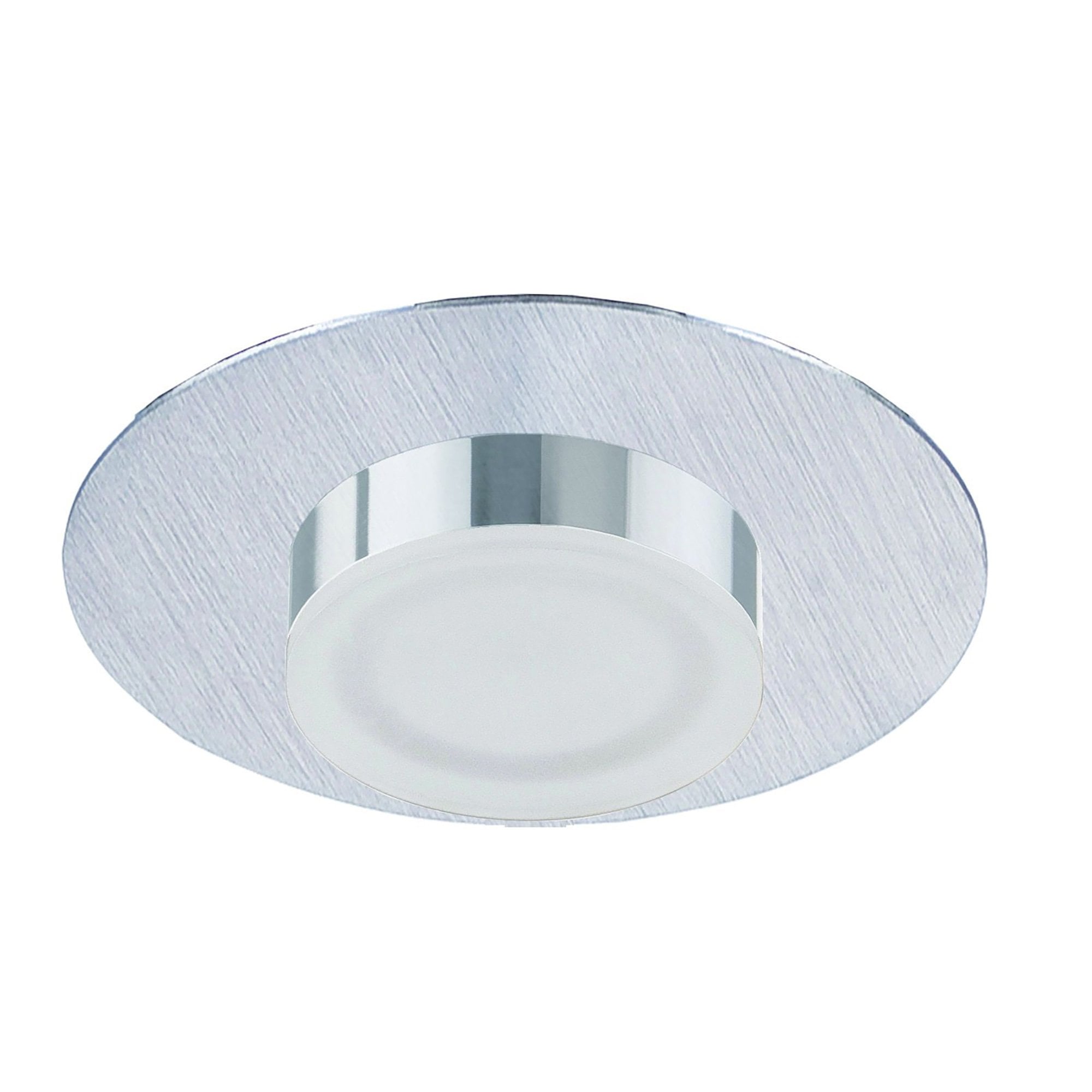 M8350/1 Marcel Recessed Down Light 4W LED Round Satin Aluminium/Frosted Acrylic/Chrome