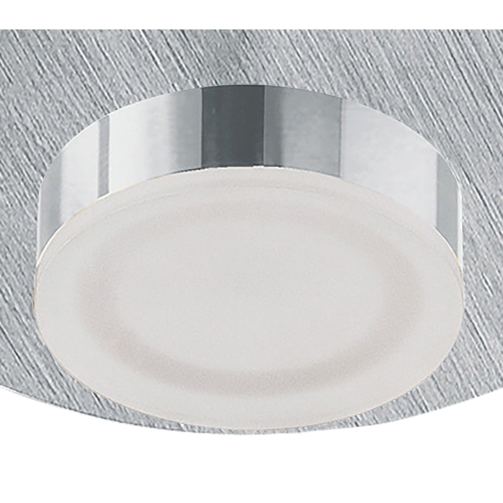 M8350/1 Marcel Recessed Down Light 4W LED Round Satin Aluminium/Frosted Acrylic/Chrome