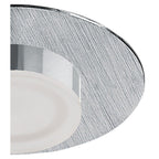 M8350/1 Marcel Recessed Down Light 4W LED Round Satin Aluminium/Frosted Acrylic/Chrome