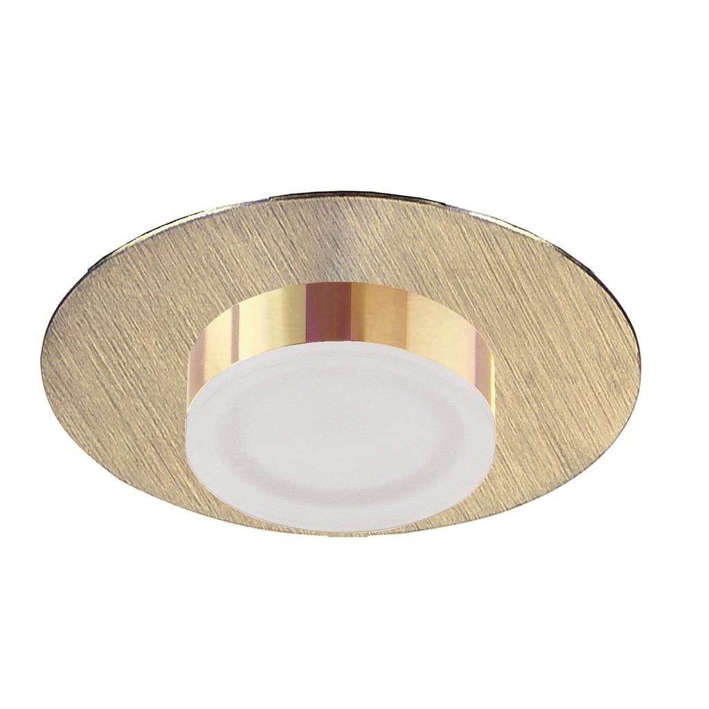 M8351/1 Marcel Recessed Down Light 4W LED Round Satin Gold/Frosted Acrylic/Gold