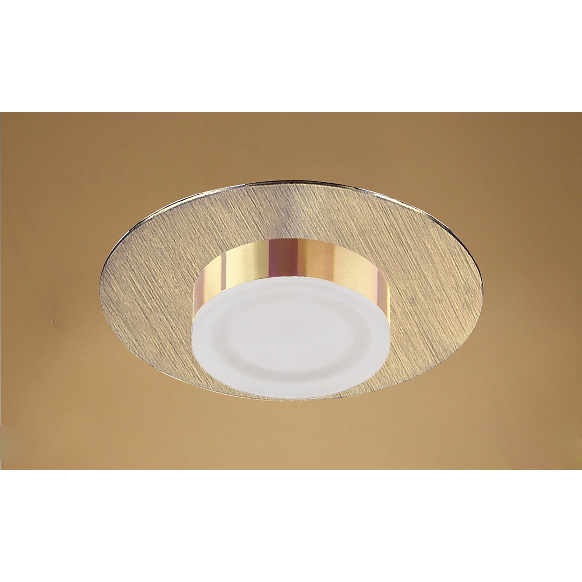 M8351/1 Marcel Recessed Down Light 4W LED Round Satin Gold/Frosted Acrylic/Gold