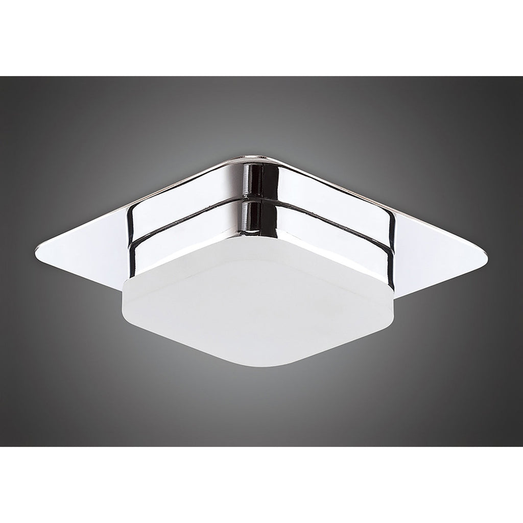 M8232/1 Marcel Recessed Down Light 5W LED Square Polished Chrome/Frosted Acrylic