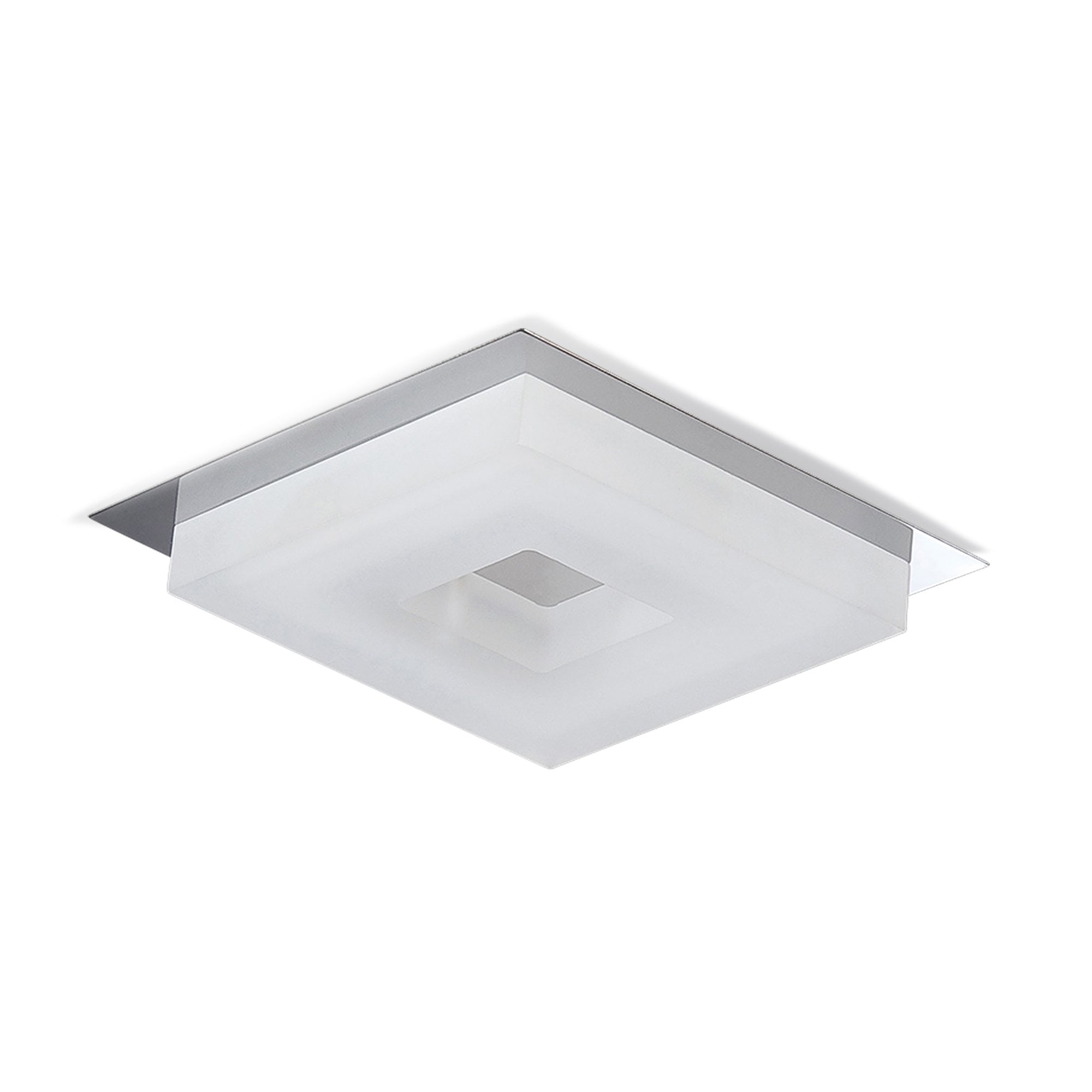 M8231/1 Marcel Recessed Down Light 6W LED Square Polished Chrome/Frosted Acrylic
