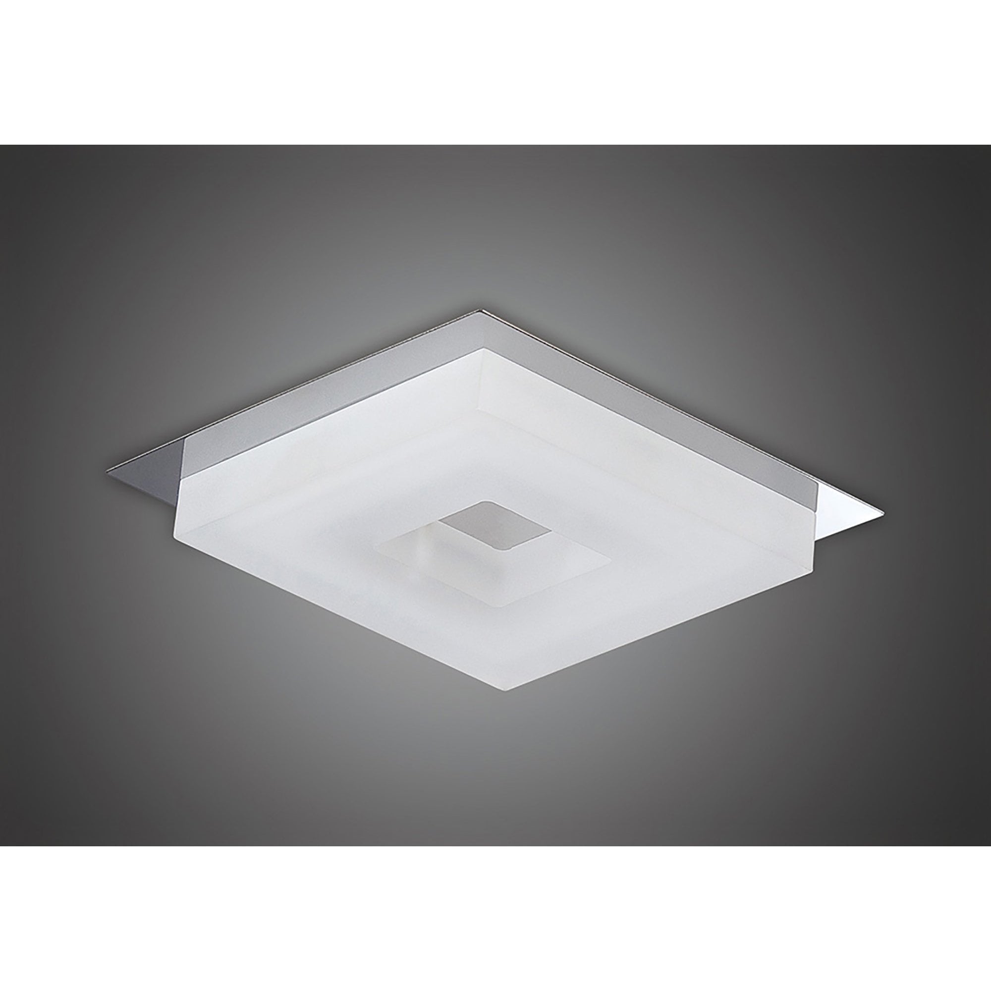 M8231/1 Marcel Recessed Down Light 6W LED Square Polished Chrome/Frosted Acrylic