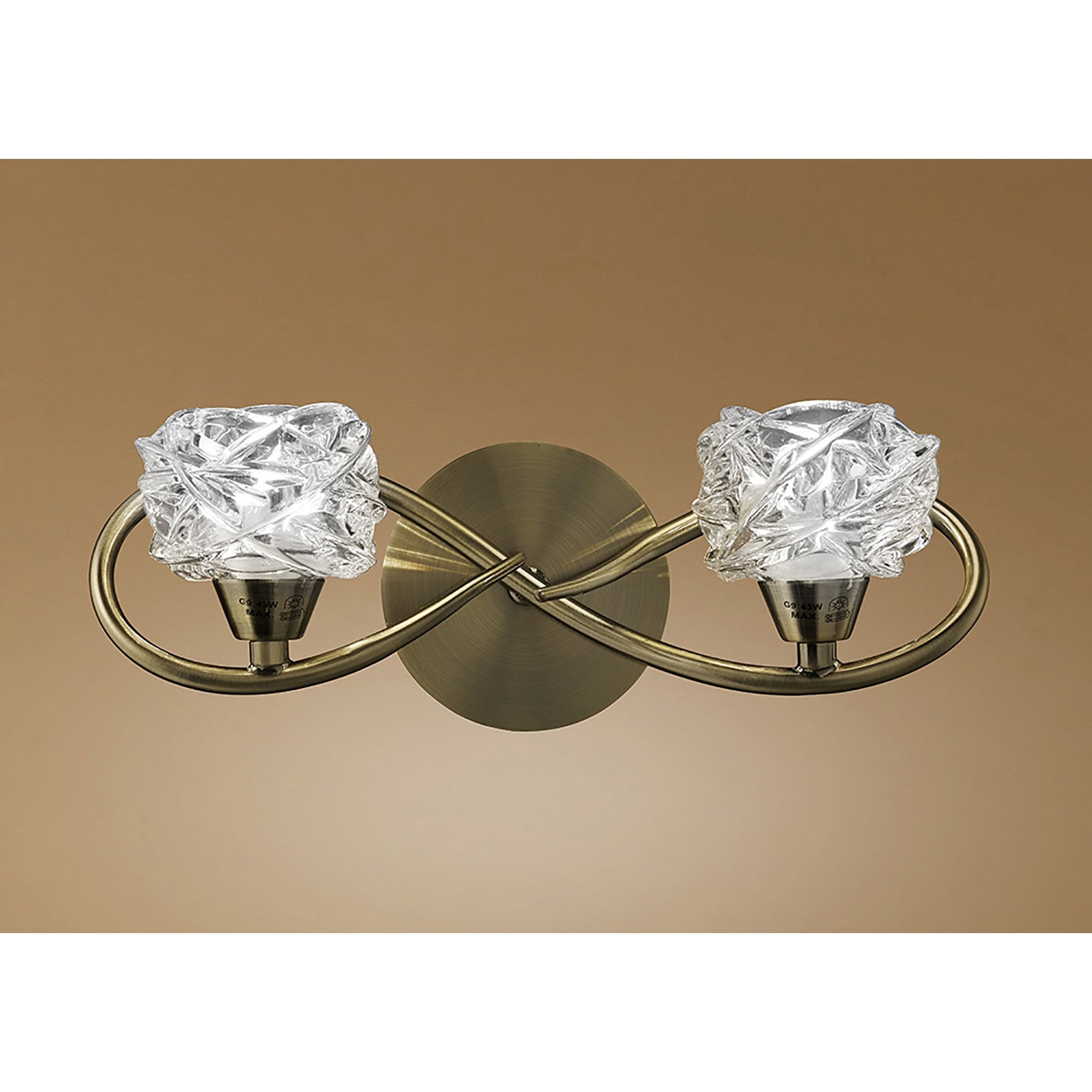 M4077/S Maremagnum Wall Lamp Switched 2 Light G9 Antique Brass