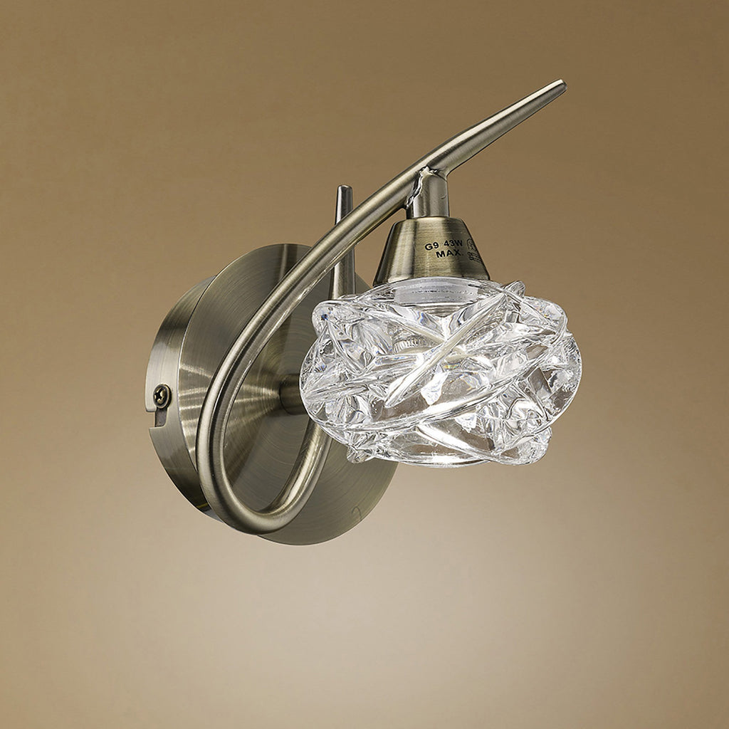 M4078/S Maremagnum Wall Lamp Switched 1 Light G9 Antique Brass