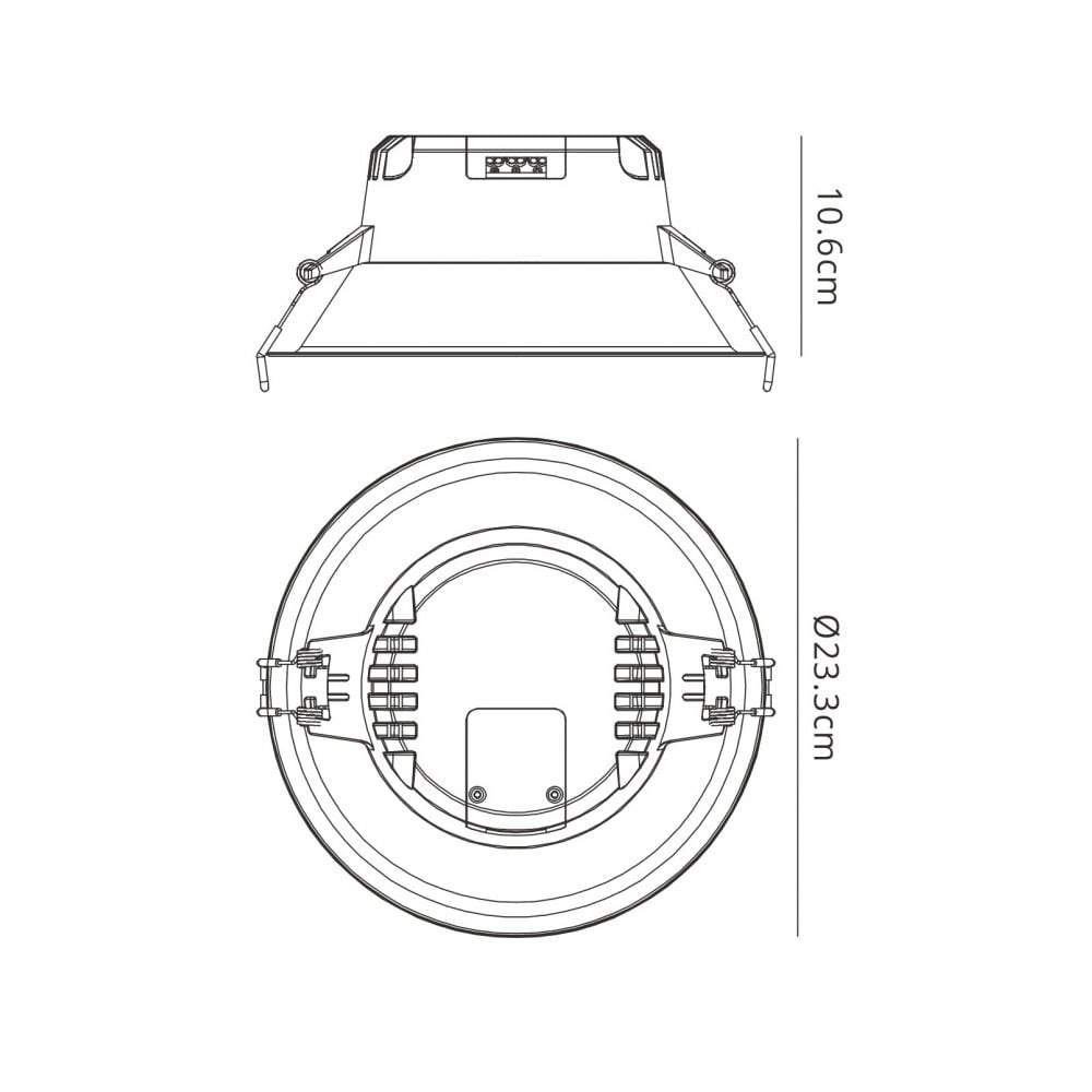 M6396 Medano Round 23.3cm LED Downlight 21W White
