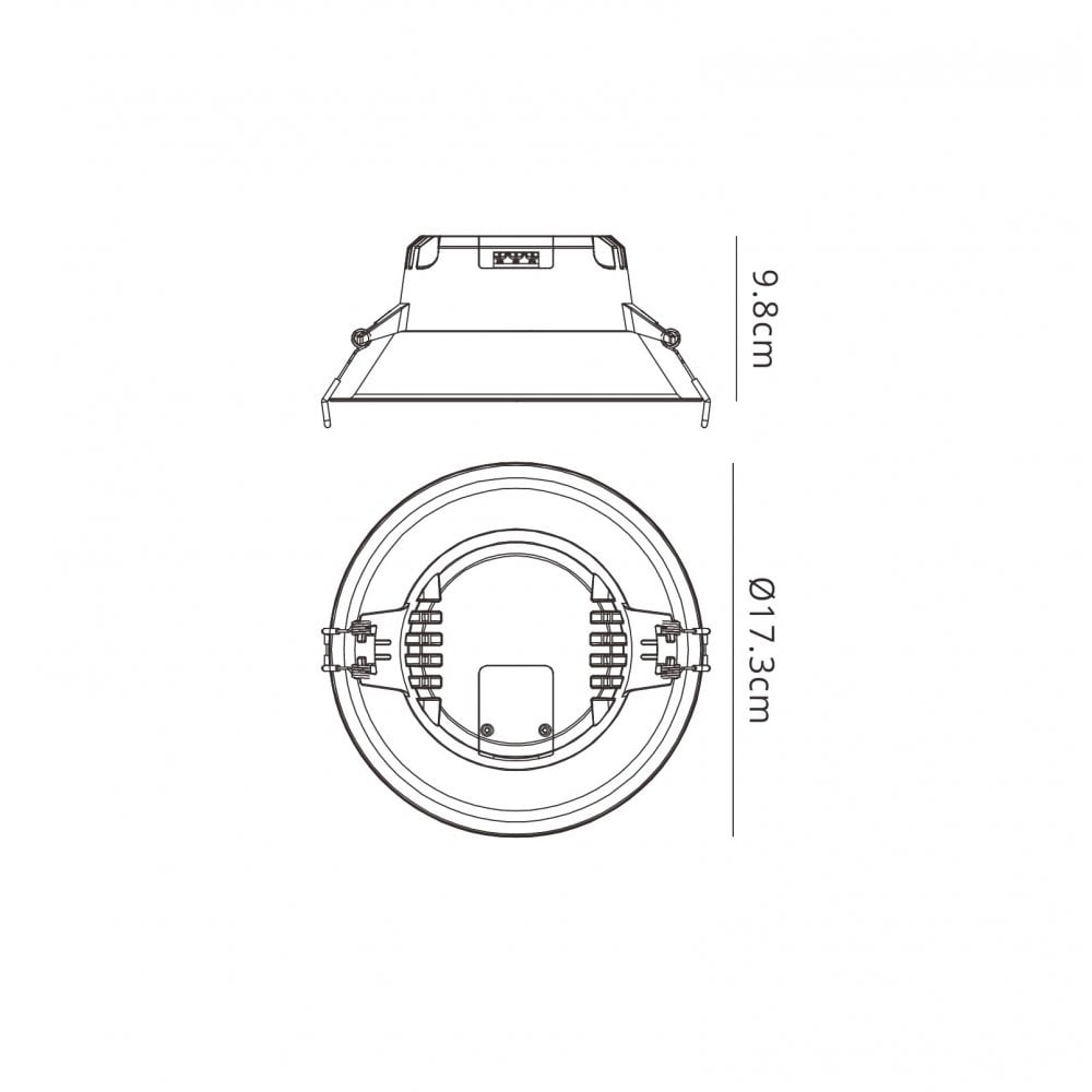 M6398 Medano Downlight 17.3cm Round 12W White
