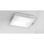 M8320/1 Melbourne Square Ceiling 15W LED Polished Chrome/Frosted White Glass