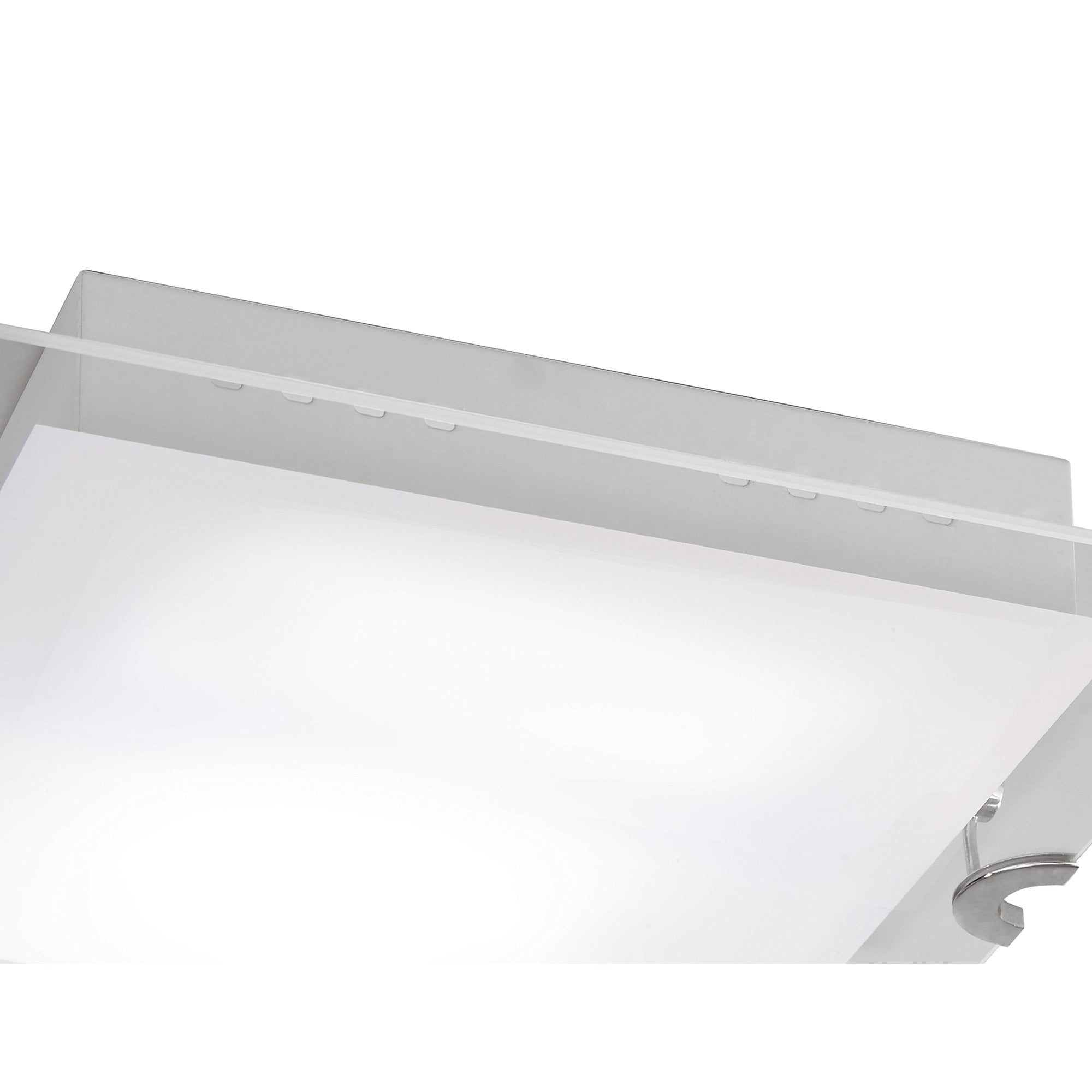 M8320/1 Melbourne Square Ceiling 15W LED Polished Chrome/Frosted White Glass