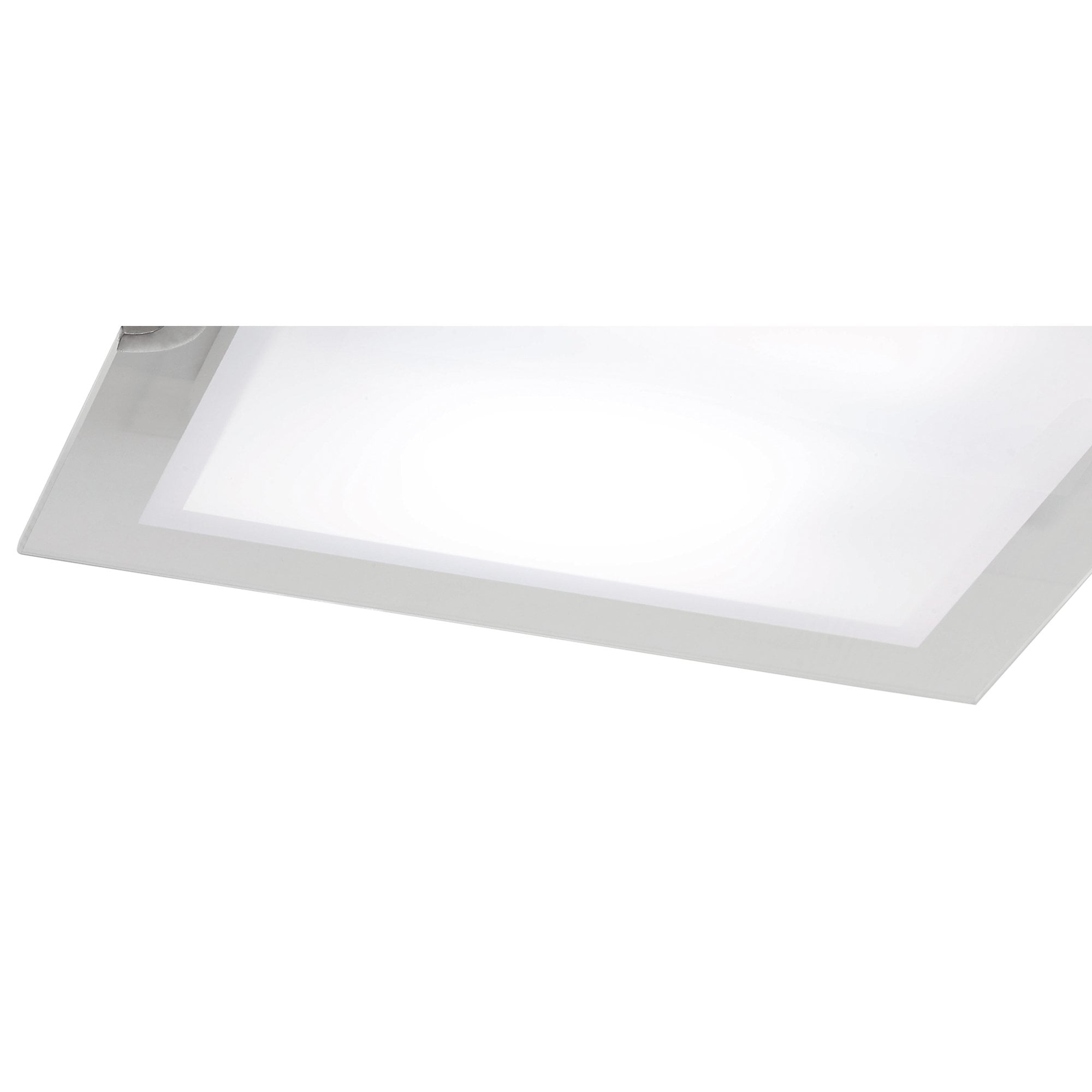M8320/1 Melbourne Square Ceiling 15W LED Polished Chrome/Frosted White Glass