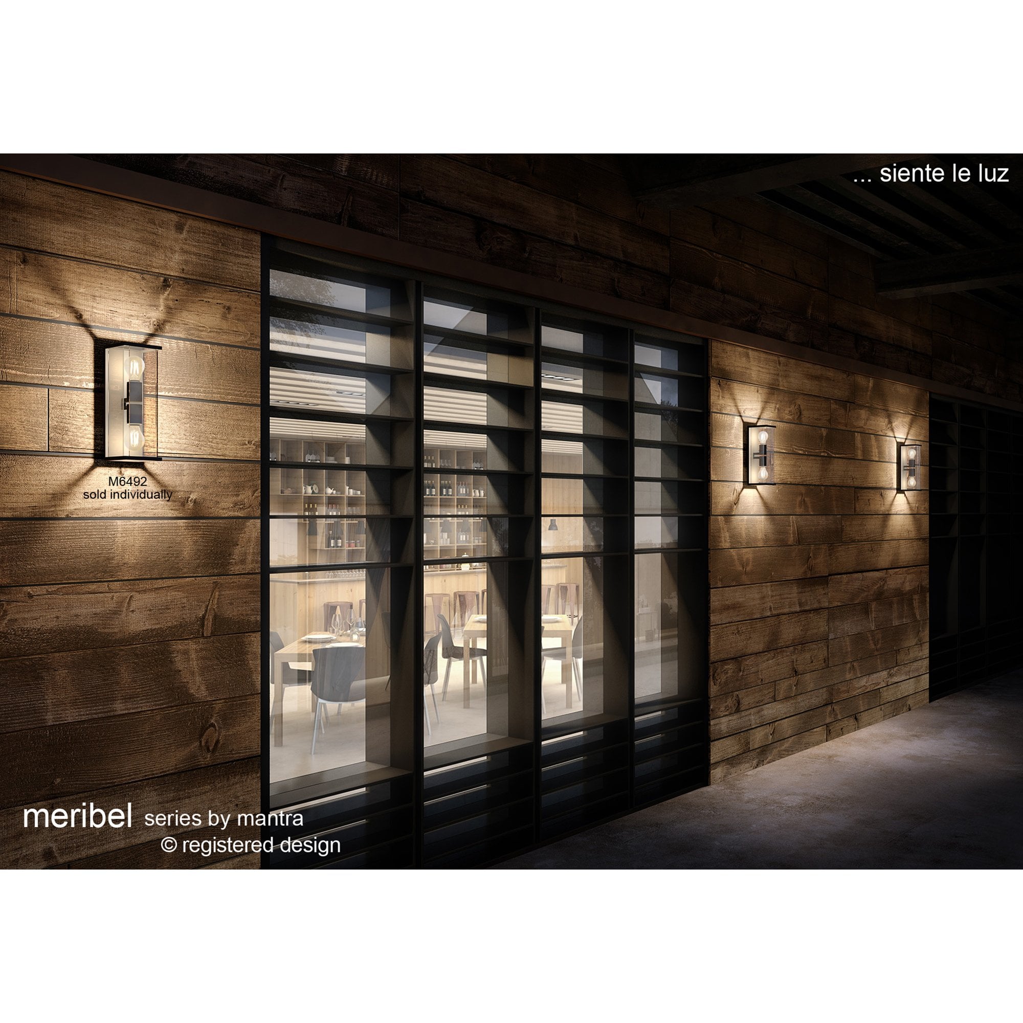 Meribel Outdoor Solarensor Wall  Lamp 2.2W LED Graphite