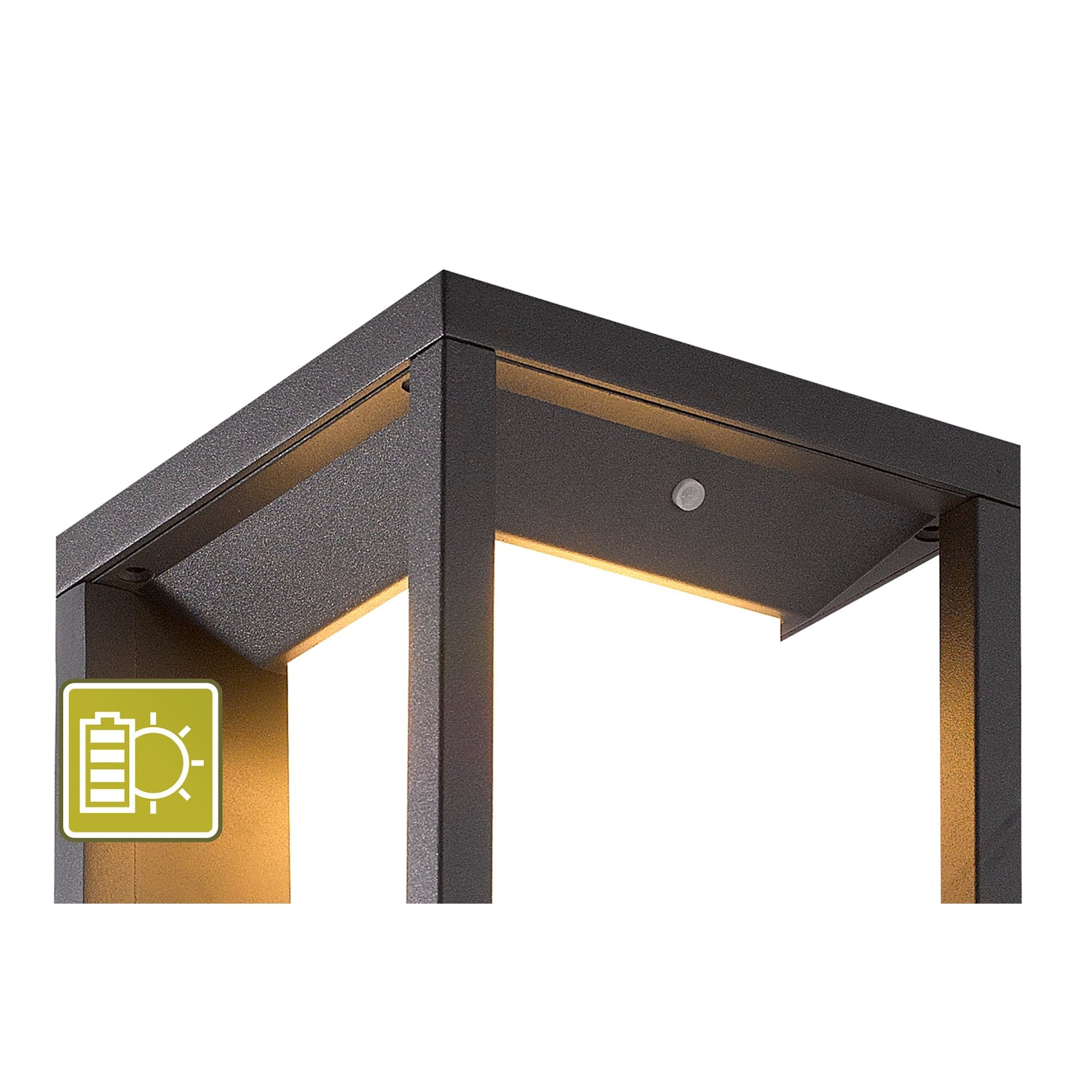 Meribel Outdoor Solarensor Wall  Lamp 2.2W LED Graphite