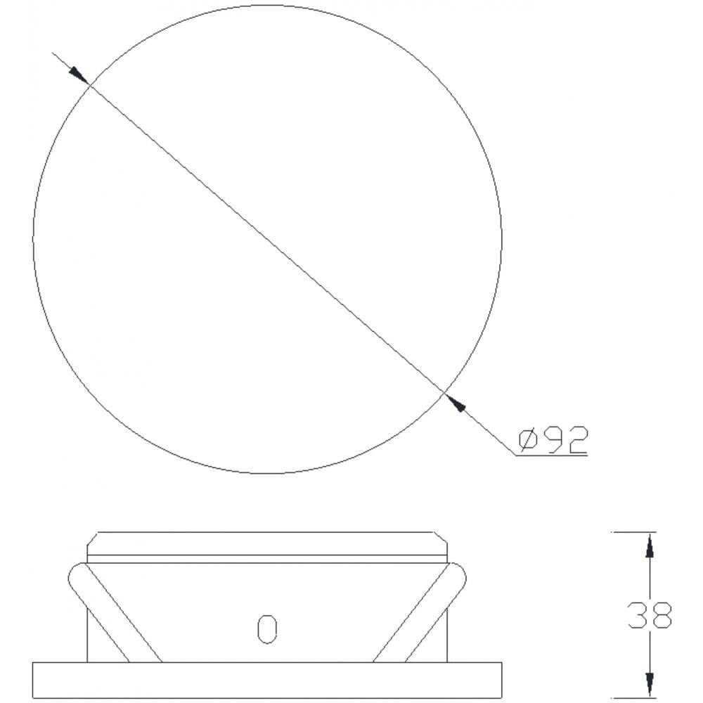 MC0083 Metacrilato Downlight 9.2cm Round 7W LED Matt White