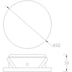 MC0083 Metacrilato Downlight 9.2cm Round 7W LED Matt White