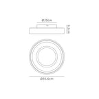 M6785 Moca Flush 36cm Round 30W LED White / Mocha