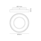 M6787 Moca Flush 50cm Round 40W LED White / Mocha