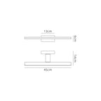 M7482 Morne Bathroom Wall Light 12W LED Black (S)