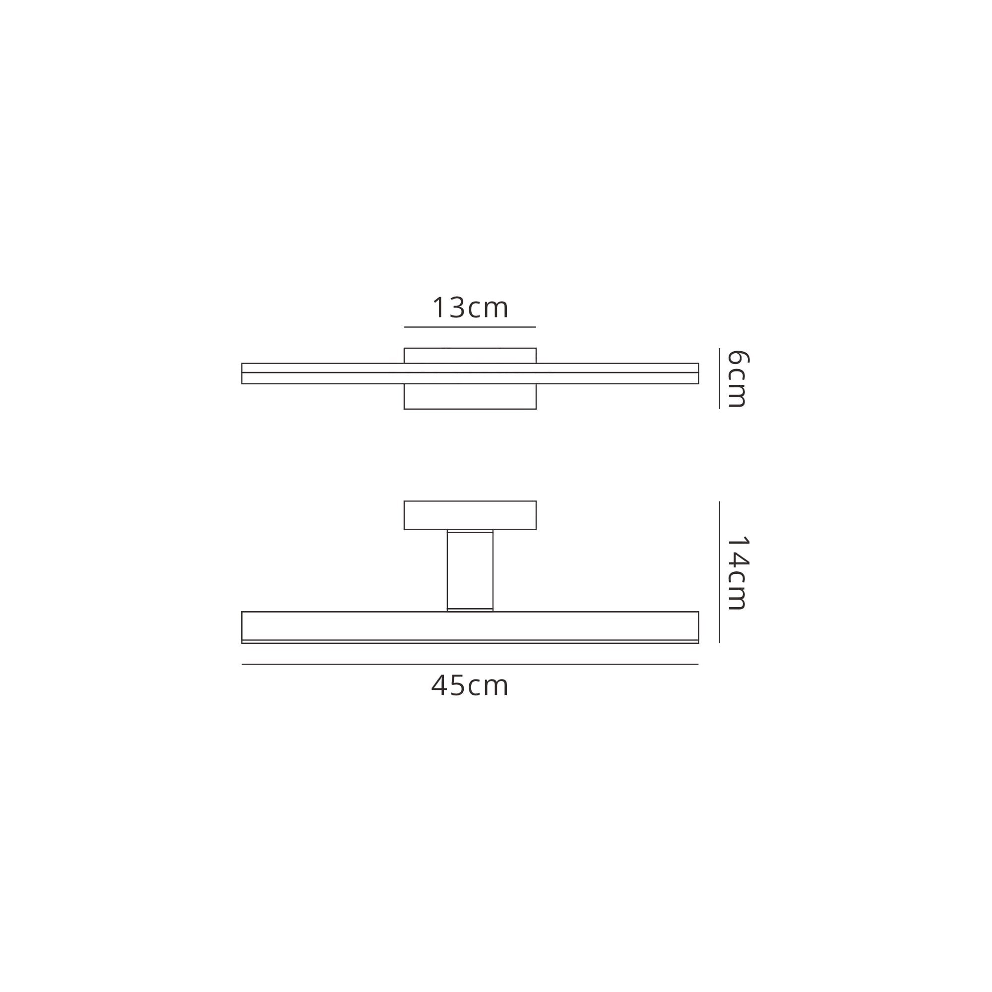 M7482 Morne Bathroom Wall Light 12W LED Black (S)