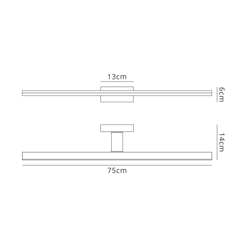 M7484 Morne Bathroom Wall Light 20W LED Black