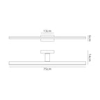 M7484 Morne Bathroom Wall Light 20W LED Black (S)