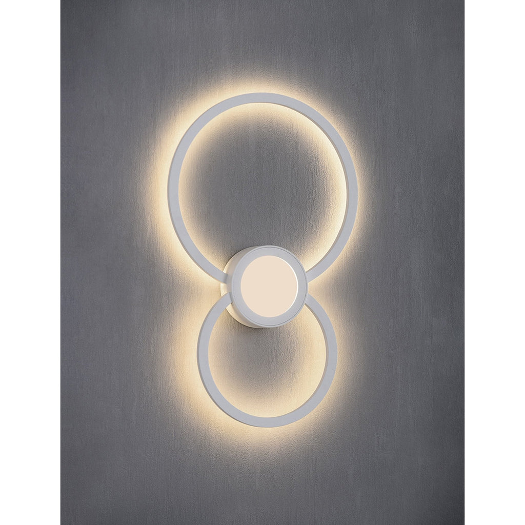 M7840 Mural Wall Lamp Circles Dimmable 24W White