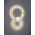 M7840 Mural Wall Lamp Circles Dimmable 24W White