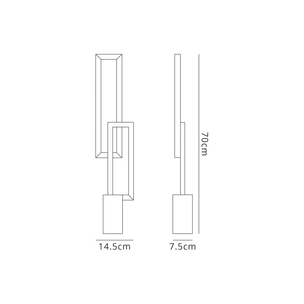 M7464 Mural Table Lamp 18W LED Matt Black