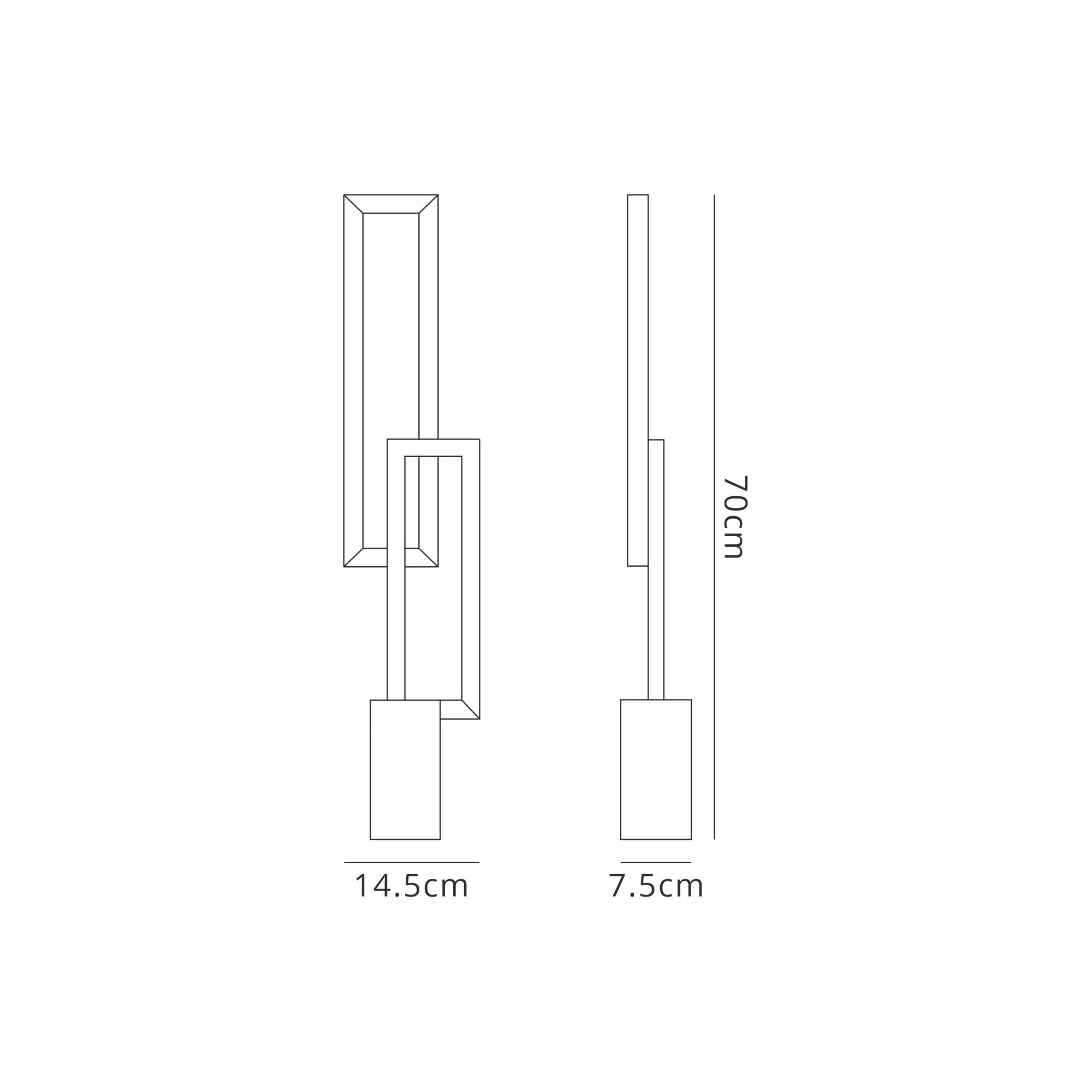 M7464 Mural Table Lamp 18W LED Matt Black