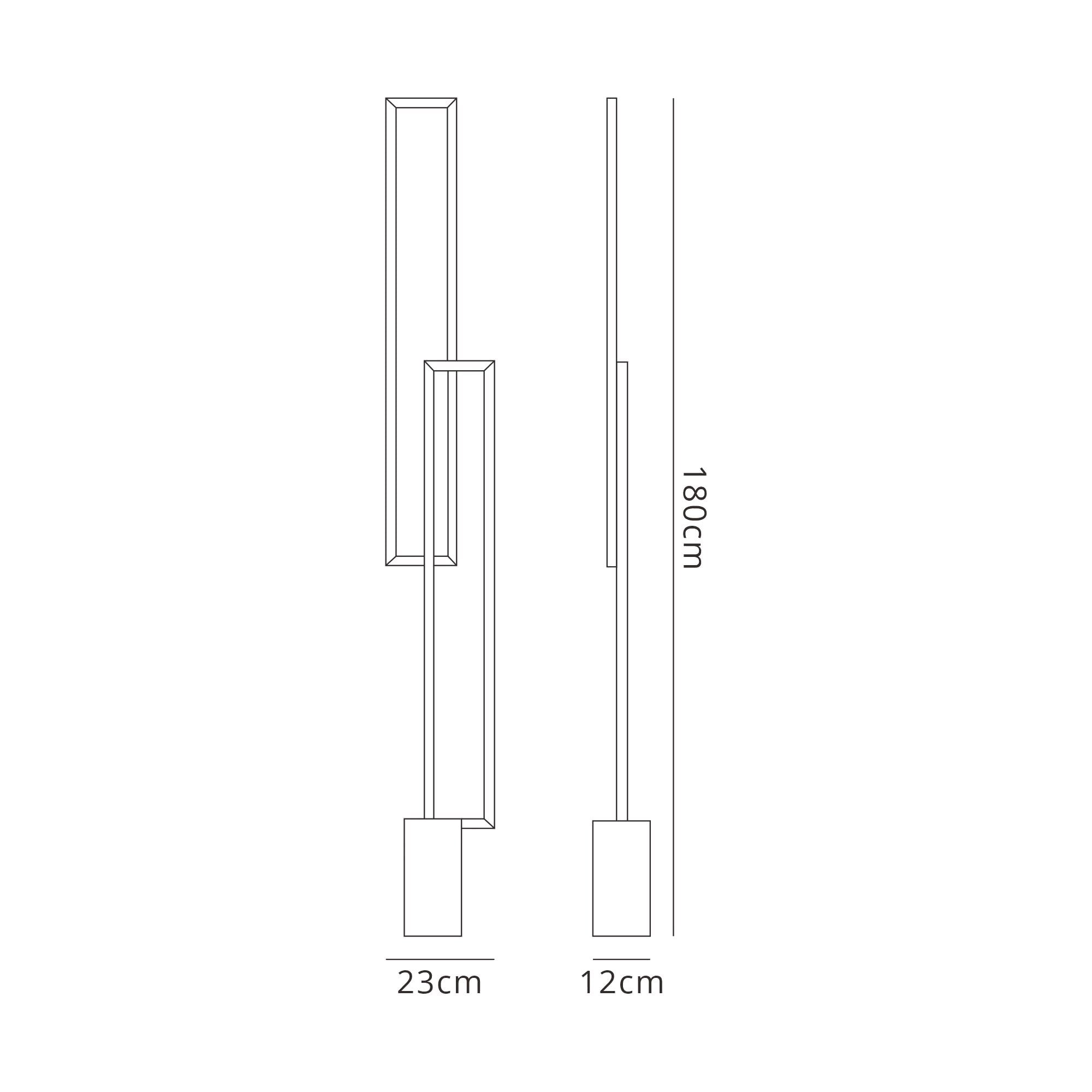 M7465 Mural Floor Lamp 48W LED Matt Black