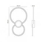 M6230 Mural Wall Lamp Circles 24W White