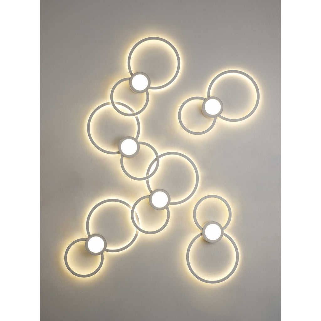 M6230 Mural Wall Lamp Circles 24W White