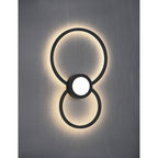M7460 Mural Wall Lamp Circles 24W Matt Black