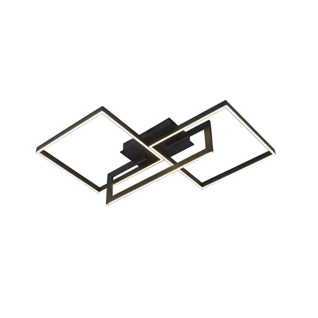 M7463 Mural Rectangular Ceiling Dimmable 48W LED Matt Black