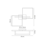M7463 Mural Rectangular Ceiling Dimmable 48W LED Matt Black