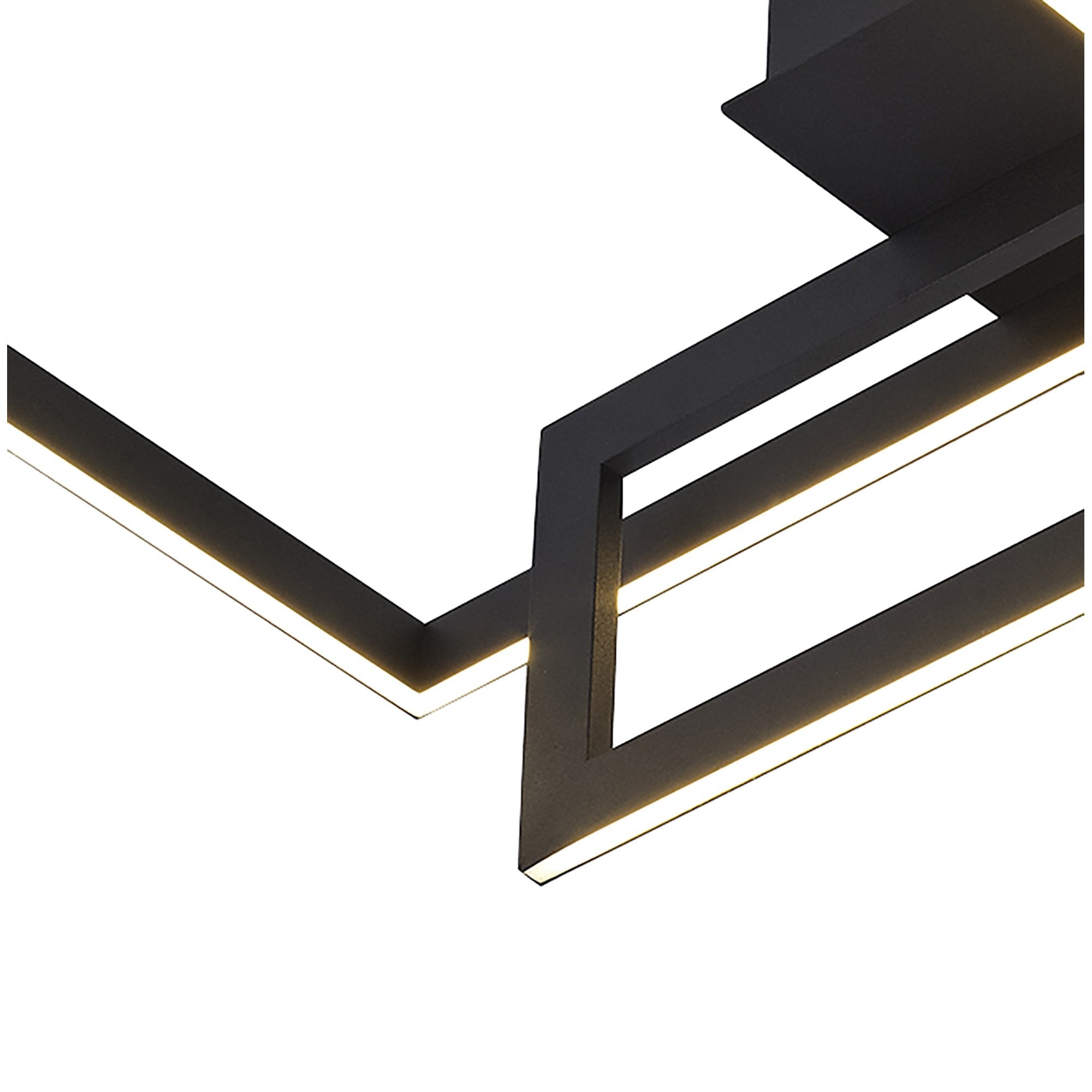 M7463 Mural Rectangular Ceiling Dimmable 48W LED Matt Black