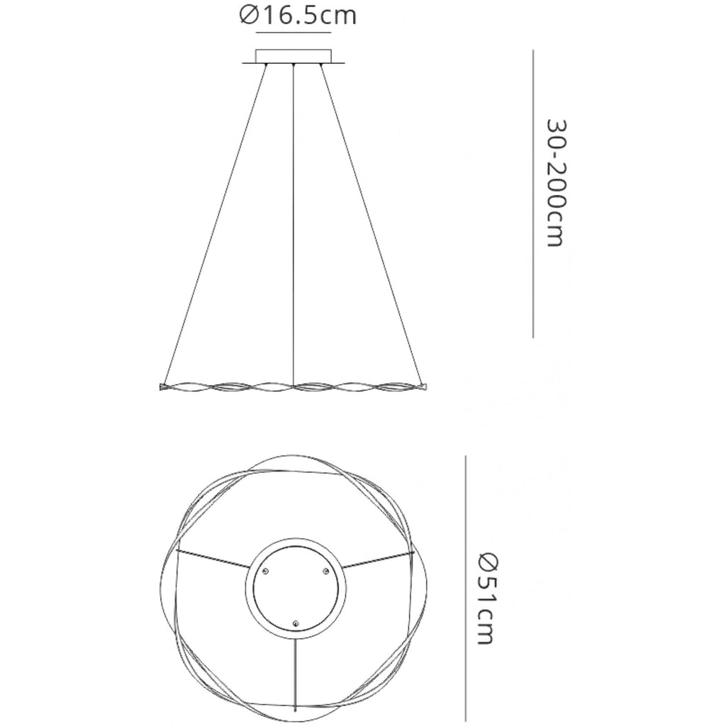 M6573 Madagascar Pendant 24W LED Sand White