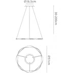 M6573 Madagascar Pendant 24W LED Sand White