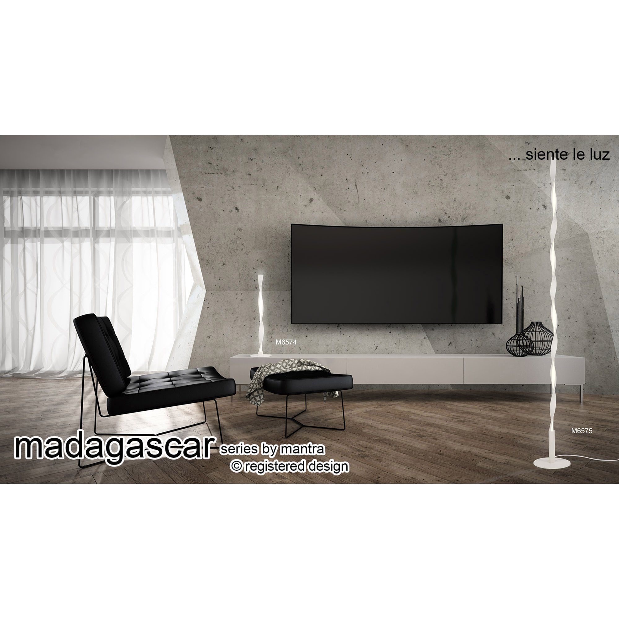 M6573 Madagascar Pendant 24W LED Sand White