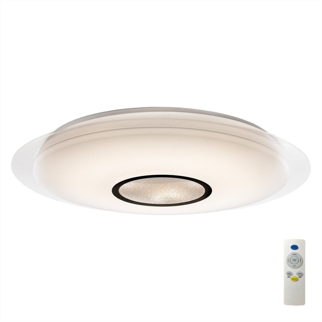 M3694 Maldivas 40W Tuneable White -6000K Dimmable Flush Fitting Remote Control