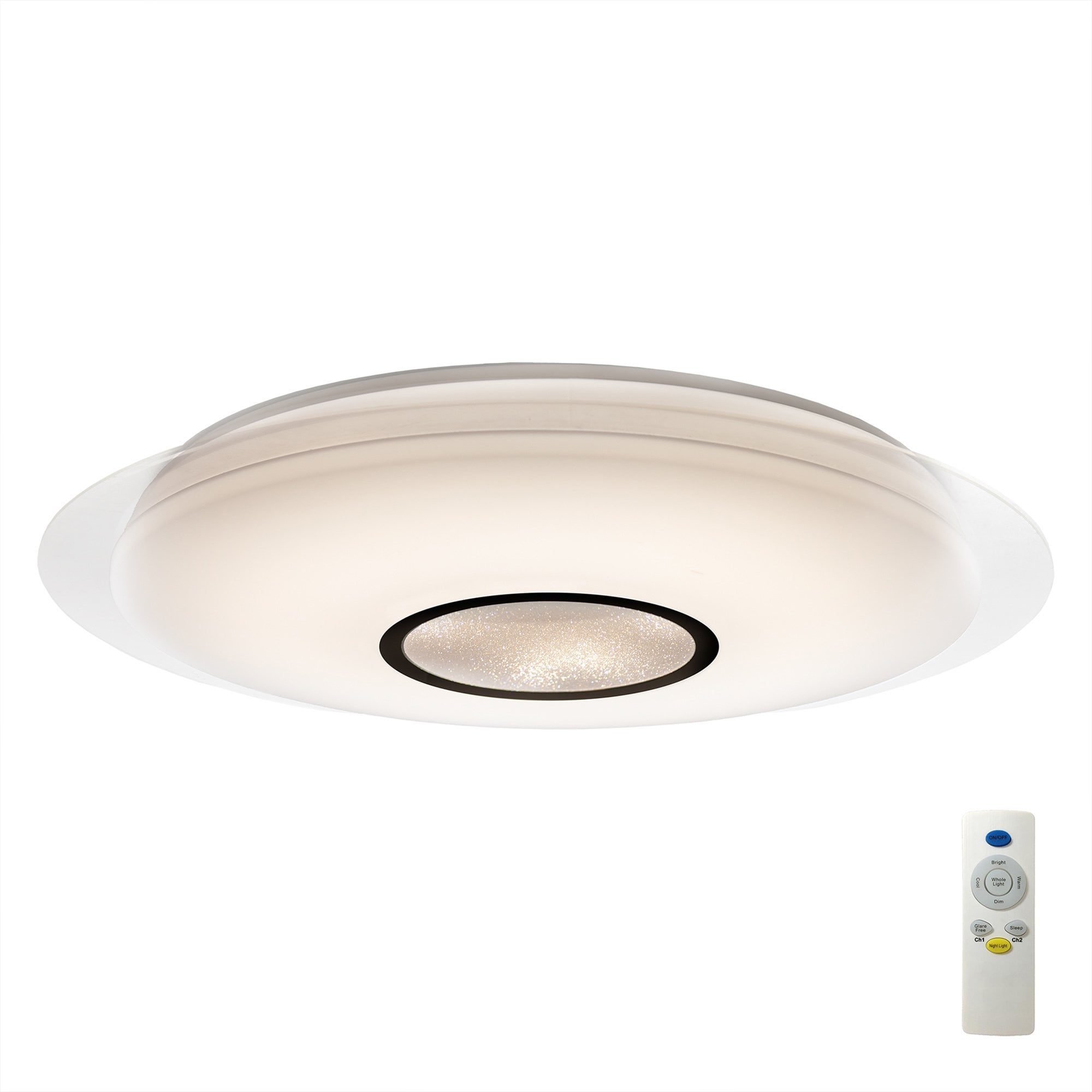 M3694 Maldivas 40W Tuneable White -6000K Dimmable Flush Fitting Remote Control