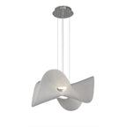 M5876 Manta Pendant 65cm Round 20W LED Chrome / White