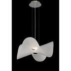 M5876 Manta Pendant 65cm Round 20W LED Chrome / White