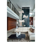 M5876 Manta Pendant 65cm Round 20W LED Chrome / White