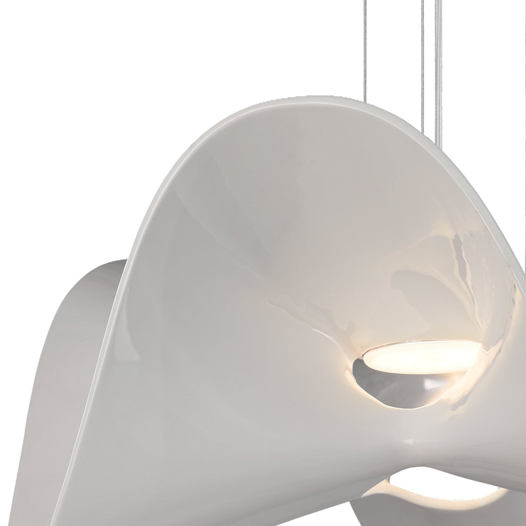 M5876 Manta Pendant 65cm Round 20W LED Chrome / White